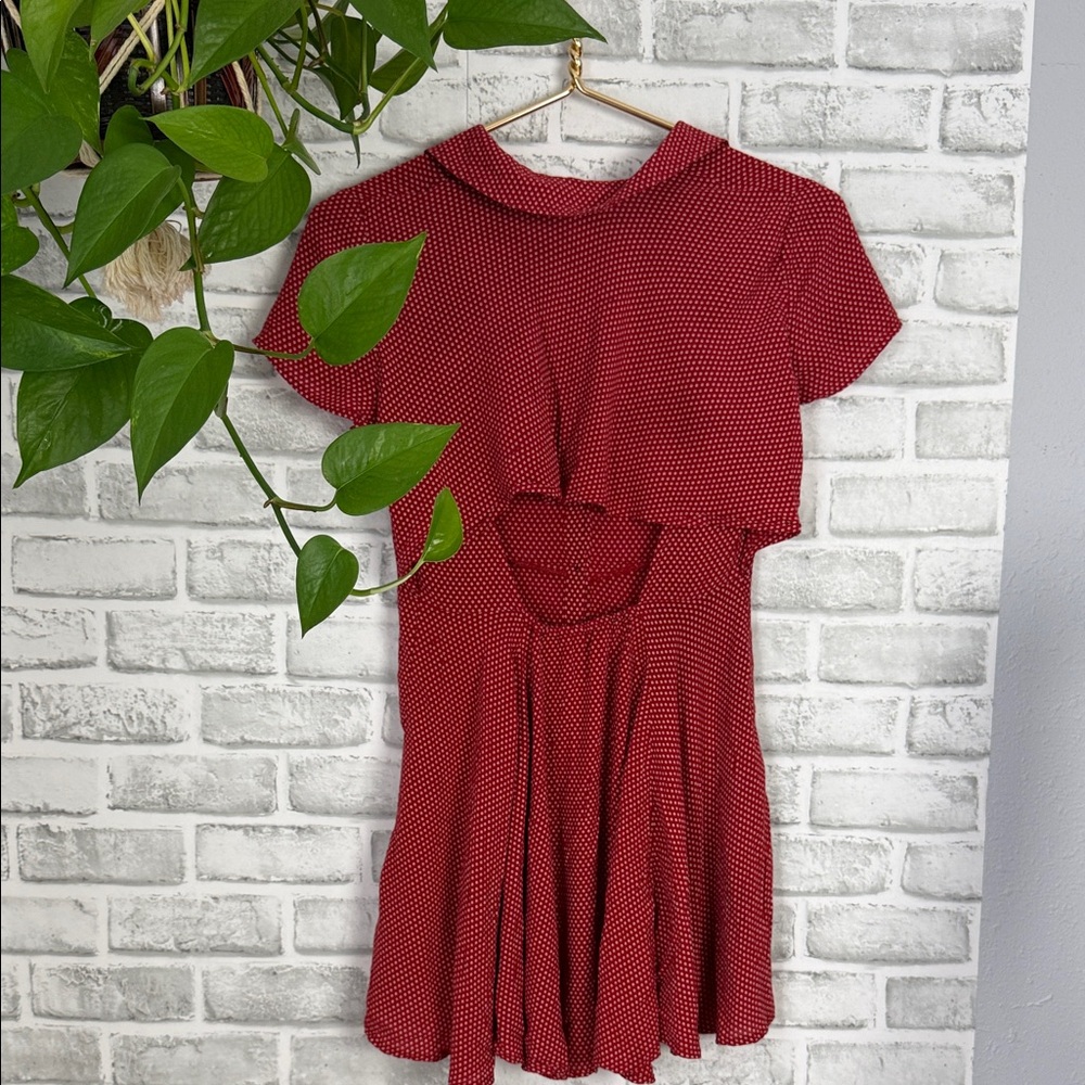 Urban Outfitters // Red Button-Front Mini Dress - Picture 10 of 10